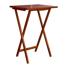 Rubberwood TV Table, Dark Wood