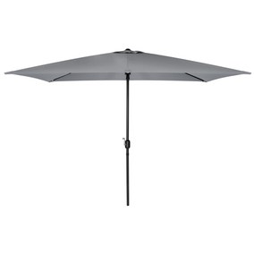 3m x 2m Light Grey Rectangular Crank Parasol