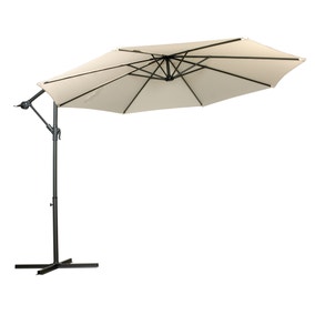 3m Royal Craft Cantilever Powder Coated Parasol with Cross Stand