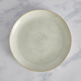 Amalfi Reactive Glaze Stoneware Dinner Plate, White