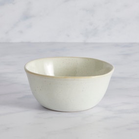 Amalfi Reactive Glaze Stoneware Cereal Bowl, White
