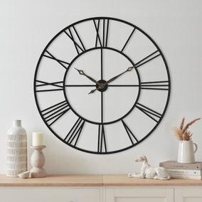 Black Skeleton Indoor Outdoor Wall Clock