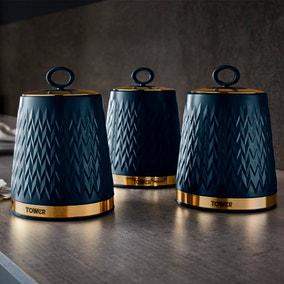Set of 3 Tower Empire Kitchen Canisters