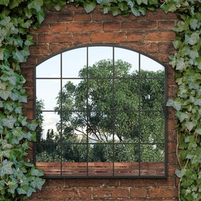 Arcus Arched Window Square Indoor Outdoor Wall Mirror