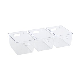 Pack of 3 Stackable Storage Bins