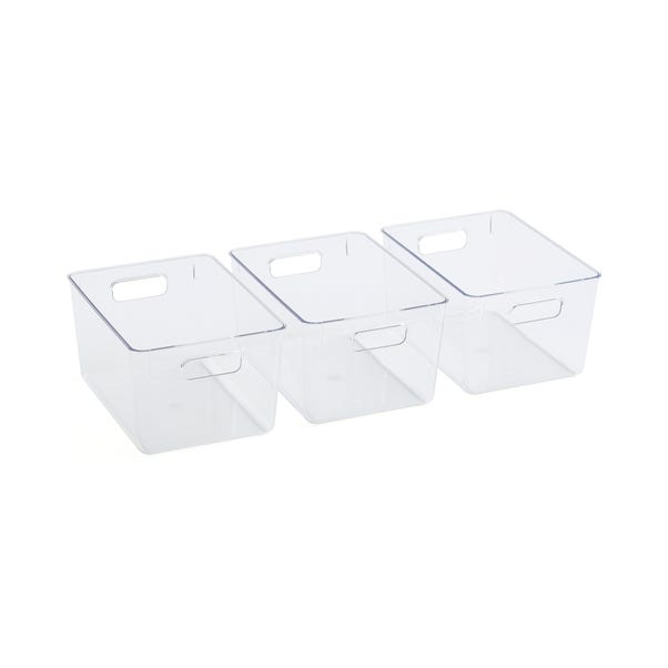 Pack of 3 Stackable Storage Bins image 1 of 2