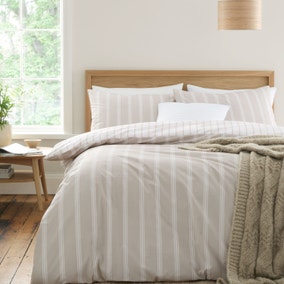 Bianca Ashford Stripe Reversible Duvet Cover & Pillowcase Set