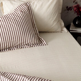 Hebden Narrow Stripe Cotton Fitted Sheet